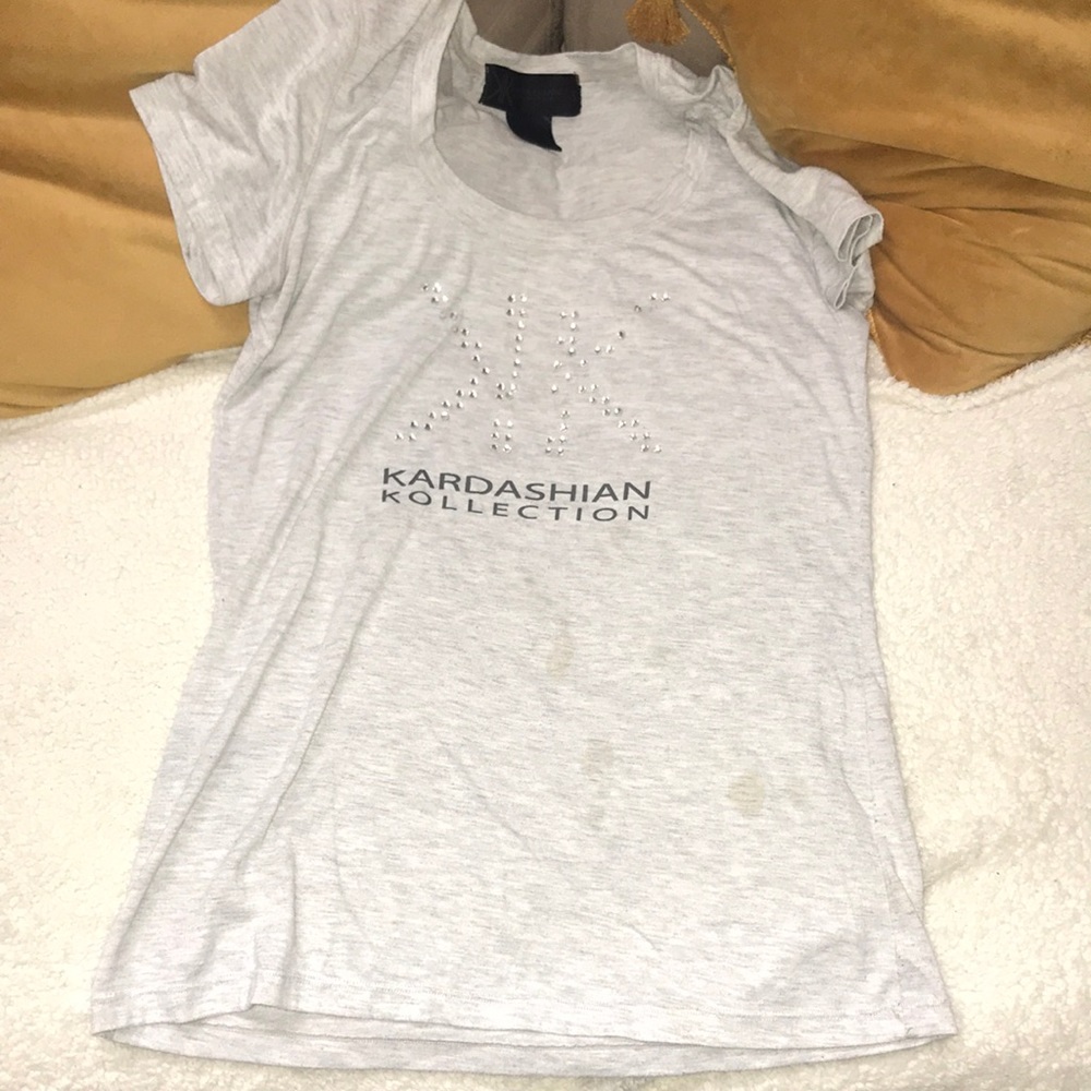 Kardashian collection sequined logo short sleeve